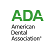 American Dental Association logo with green text and symbol