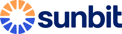 Sunbit logo featuring orange and blue sun icon with company name text.